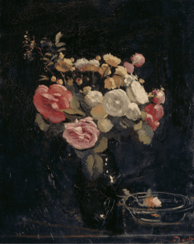 Roses on a Black Background